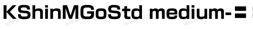 KShinMGoStd medium字体转换